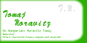 tomaj moravitz business card